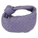BOTTEGA VENETA INTRECCIATO Hand Bag Leather Purple Silver Auth am9749V-13