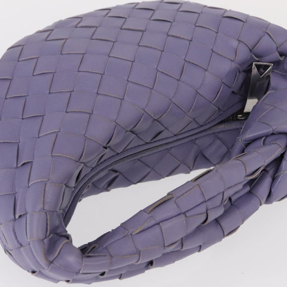 BOTTEGA VENETA INTRECCIATO Hand Bag Leather Purple Silver Auth am9749V