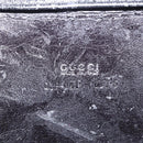 GUCCI Vanity Pouch Enamel Brown Silver Auth am9751-16