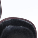 GUCCI Vanity Pouch Enamel Brown Silver Auth am9751-19