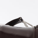 GUCCI Vanity Pouch Enamel Brown Silver Auth am9751-8