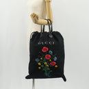 GUCCI Chateau Marmont Tote Bag Canvas Black Gold 552403 Auth am9753M-24