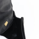 BALLY Chain Shoulder Bag Leather Black Gold Auth am9754-20