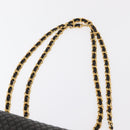 BALLY Chain Shoulder Bag Leather Black Gold Auth am9754-14