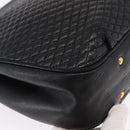 BALLY Chain Shoulder Bag Leather Black Gold Auth am9755-9