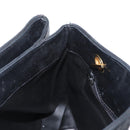 BALLY Chain Shoulder Bag Leather Black Gold Auth am9755-20