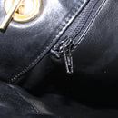 BALLY Chain Shoulder Bag Leather Black Gold Auth am9755-24