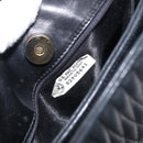 BALLY Chain Shoulder Bag Leather Black Gold Auth am9755-12