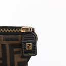 FENDI Zucca Canvas Tote Bag Black Brown Auth am9756-10