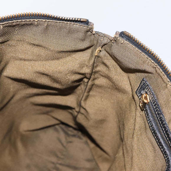 FENDI Zucca Canvas Tote Bag Black Brown Auth am9756