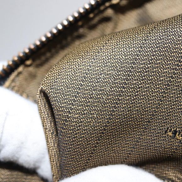 FENDI Zucca Canvas Tote Bag Black Brown Auth am9756