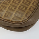 FENDI Zucchino Canvas Shoulder Bag PVC Beige Auth am9757-14