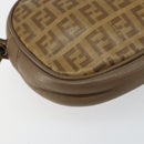 FENDI Zucchino Canvas Shoulder Bag PVC Beige Auth am9757-16