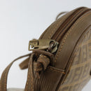 FENDI Zucchino Canvas Shoulder Bag PVC Beige Auth am9757-10