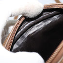 FENDI Zucchino Canvas Shoulder Bag PVC Beige Auth am9757-11