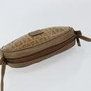 FENDI Zucchino Canvas Shoulder Bag PVC Beige Auth am9757-6