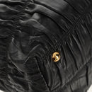 PRADA Tote Bag Leather 2way Black Gold Auth am9760V-13