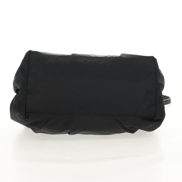 PRADA Hand Bag Nylon 2way Black Gold Auth am9761V