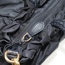 PRADA Hand Bag Nylon 2way Black Gold Auth am9761V-19