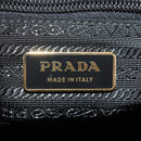 PRADA Hand Bag Nylon 2way Black Gold Auth am9761V-20