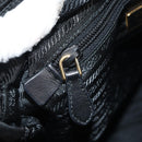 PRADA Hand Bag Nylon 2way Black Gold Auth am9761V-24