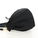 PRADA Hand Bag Nylon 2way Black Gold Auth am9761V-4