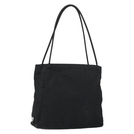 PRADA Tote Bag Nylon Black Silver Auth am9762