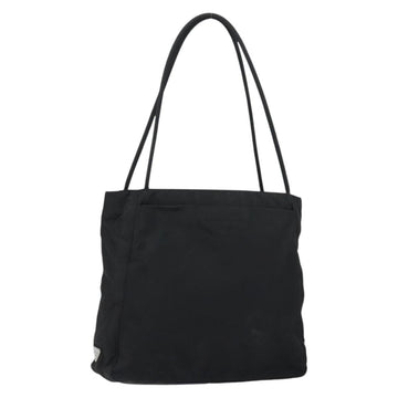 PRADA Tote Bag Nylon Black Silver Auth am9762