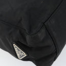 PRADA Tote Bag Nylon Black Silver Auth am9762-14