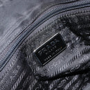 PRADA Tote Bag Nylon Black Silver Auth am9762-18