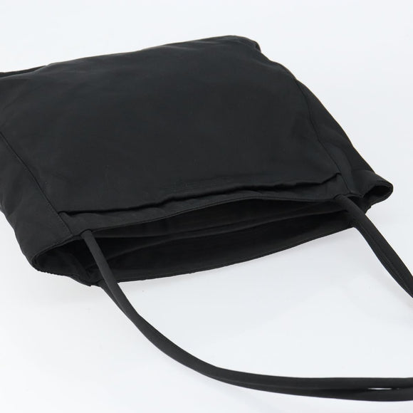 PRADA Tote Bag Nylon Black Silver Auth am9762