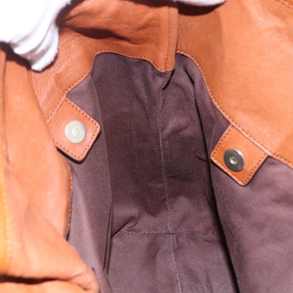 Chloe Tote Bag Leather Brown Gold Auth am9764