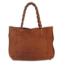 Chloe Tote Bag Leather Brown Gold Auth am9764-3