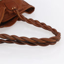 Chloe Tote Bag Leather Brown Gold Auth am9764-7