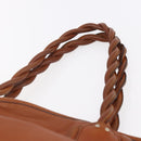 Chloe Tote Bag Leather Brown Gold Auth am9764-8