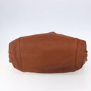 Chloe Tote Bag Leather Brown Gold Auth am9764-9