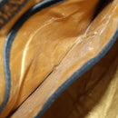 Gianni Versace Boston Bag Canvas PVC 2way Yellow Gold Auth am9766-22