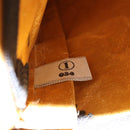 Gianni Versace Boston Bag Canvas PVC 2way Yellow Gold Auth am9766-23