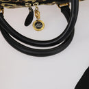 Gianni Versace Boston Bag Canvas PVC 2way Yellow Gold Auth am9766-9
