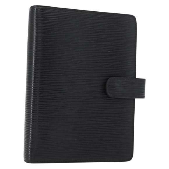 LOUIS VUITTON Epi Agenda MM Day Planner Cover Black R20042 LV Auth am9768