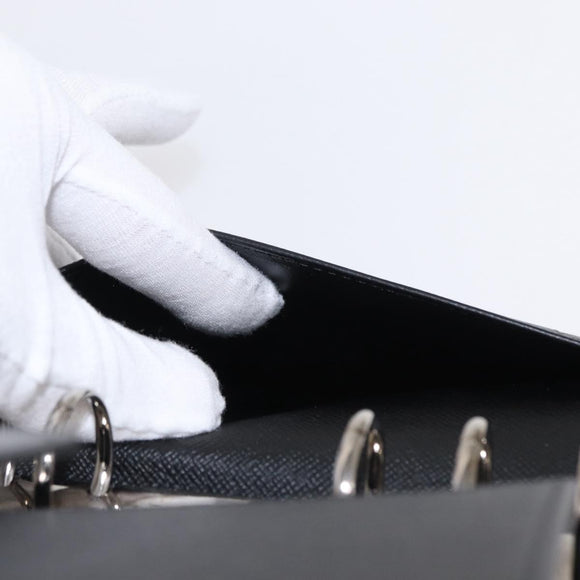 LOUIS VUITTON Epi Agenda MM Day Planner Cover Black R20042 LV Auth am9768