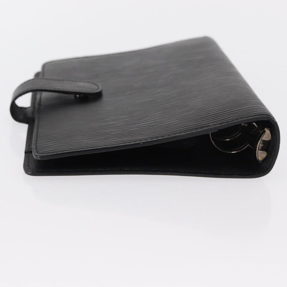 LOUIS VUITTON Epi Agenda MM Day Planner Cover Black R20042 LV Auth am9768