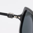 CHANEL COCO Mark Sunglasses plastic Black 5216-A Auth am9769V-9