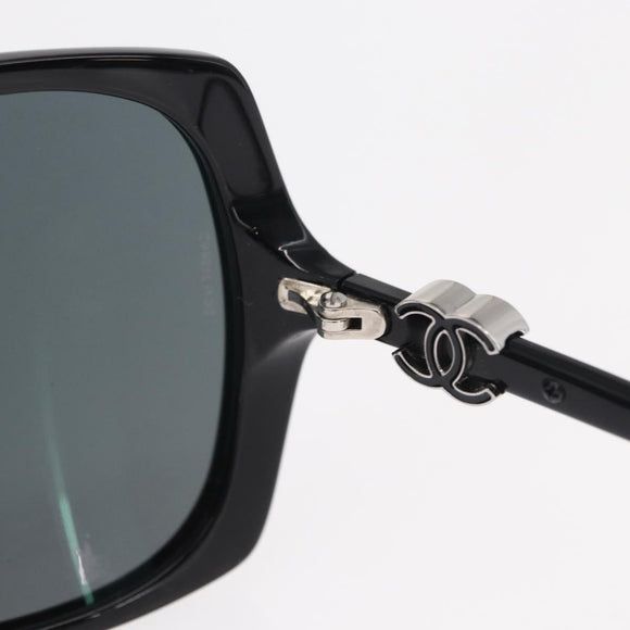 CHANEL COCO Mark Sunglasses plastic Black 5216-A Auth am9769V
