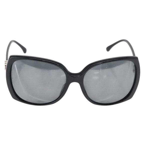 CHANEL COCO Mark Sunglasses plastic Black 5216-A Auth am9769V