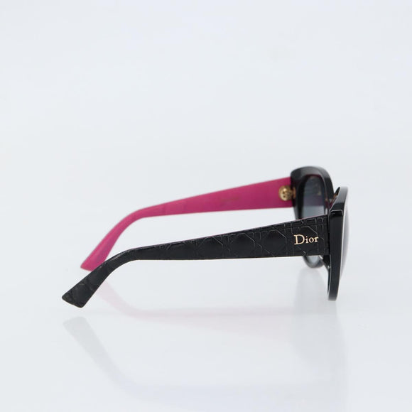 Christian Dior DIOR LADY 1RF Cannage Sunglasses plastic Black HZ9HD Auth am9770