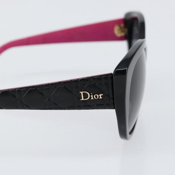 Christian Dior DIOR LADY 1RF Cannage Sunglasses plastic Black HZ9HD Auth am9770