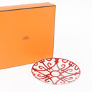 HERMES Bread Plate No.4 Gadalquivir Pottery Red Auth am9771-11