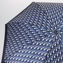 Christian Dior Trotter Canvas Folding Umbrella Navy Auth am9772-3