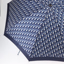 Christian Dior Trotter Canvas Folding Umbrella Navy Auth am9772-5